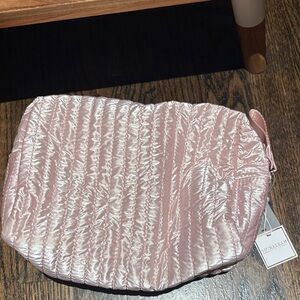 Shiraleah Shimmering Pink Quilted Travel Bag
